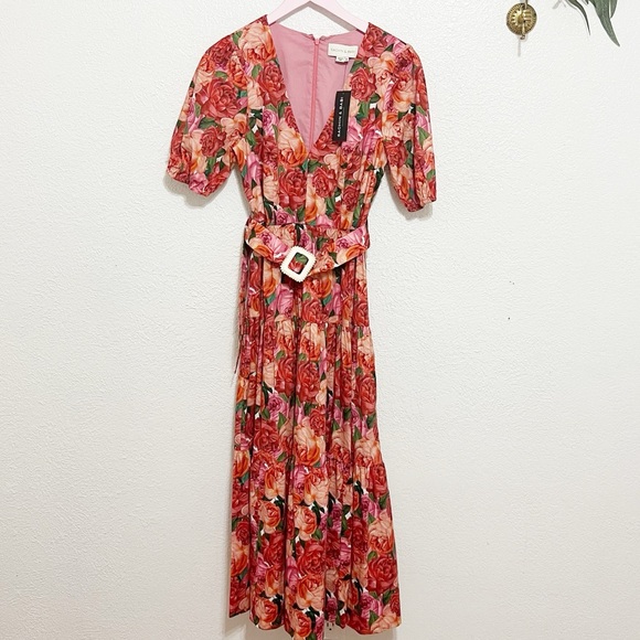 NWT Sachin & Babi Carina Belted Floral Dress - Picture 6 of 13
